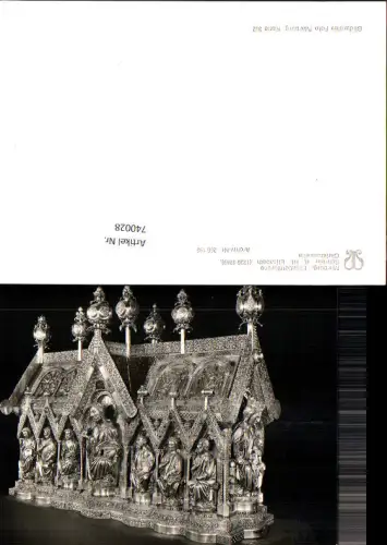 740028 Marburg Elisabethkirche Elisabethschrein Christusseite Detailansicht Religion