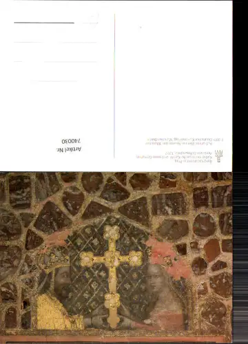 740030 Burg Karlstein b. Prag Praha Katharinenkapelle Karl IV u. Gemahlin Detailansicht Religion