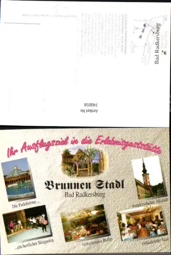 740058 Mehrbild AK Bad Radkersburg Brunnen Stadl Parktherme Altstadt