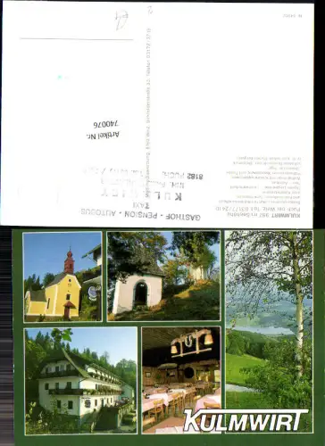 740076 Mehrbild AK Puch b. Weiz Kulmwirt Wallfahrtsort Steirischer Rigi Gaststube
