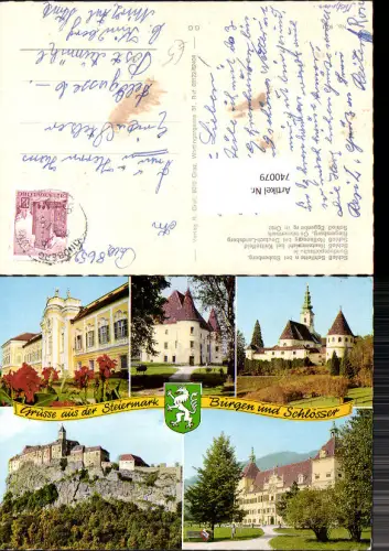 740079 Mehrbild AK Schloss Schieleiten Stubenberg Schloss Hollenegg Deutsch-Landsberg Riegersburg