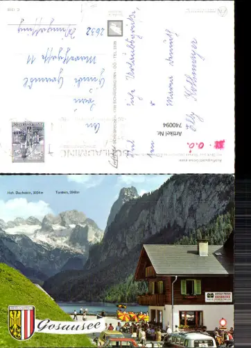 740094 Gosausee Gosau mit Blick zu Hohen Dachstein Gosaugletscher Gasthaus Pension Gosausee VW Bus