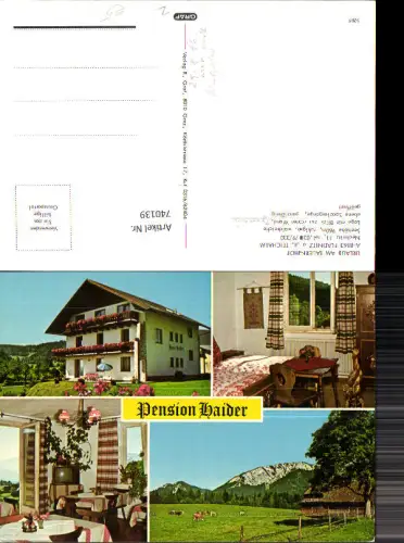 740139 Mehrbild AK Fladnitz an der Teichalm Pension Haider Zimmer Gaststube Rinder Kühe Blick zur Rote Wand