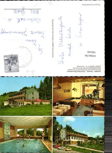 740140 Mehrbild AK Fladnitz an der Teichalm Gasthof Pension Stonnerhaus Hallenbad Gaststube