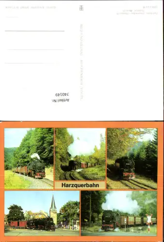 740149 Mehrbild AK Harzquerbahn Eisenbahn Dampflok Dampfeisenbahn Transport