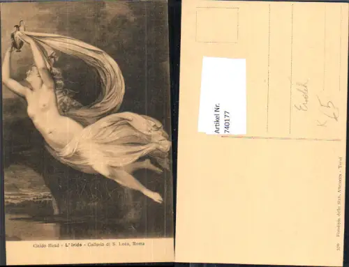740177 Künstler AK Guido Head L Iride Frau Barbusig Erotik