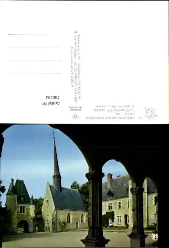 740243 Chateau de la Verrerie Oizon La Chapelle et galeries Renaissance Kirche Schloss France