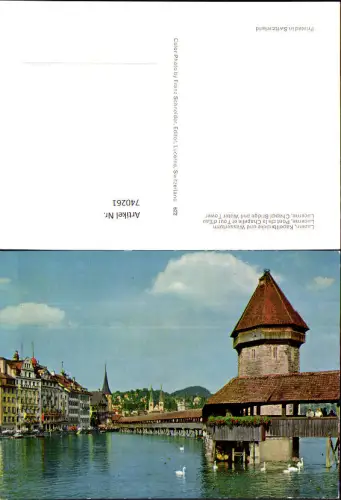 740261 Luzern Kapellbrücke u. Wasserturm Lucerne Switzerland