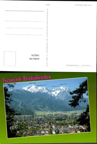 740276 Garmisch-Partenkirchen mit Blick zum Waxenstein Zugspitze