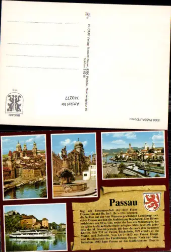 740277 Mehrbild AK Passau Schiff Dampfer Papierrolle Text