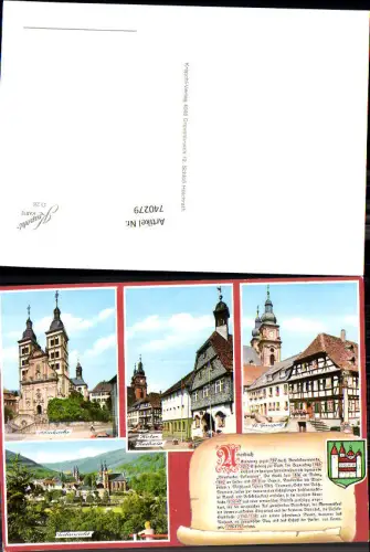 740279 Mehrbild AK Amorbach Abteikirche Rathaus St Gangolf Papierrolle Text