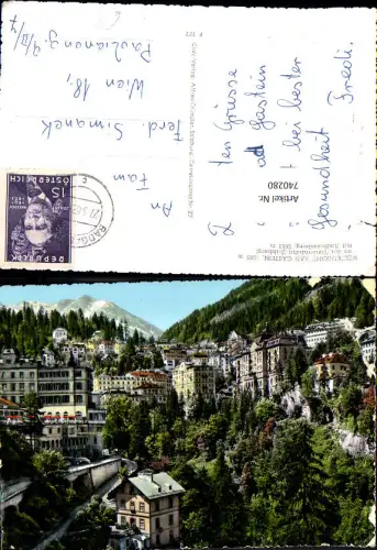 740280 Bad Gastein a. d. Tauernbahn mit Radhausberg Badgastein
