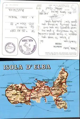 740286 Lagekarte Isola d Elba Italy