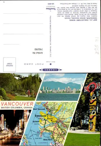 740290 Mehrbild AK Lagekarte Vancouver British Columbia Canada