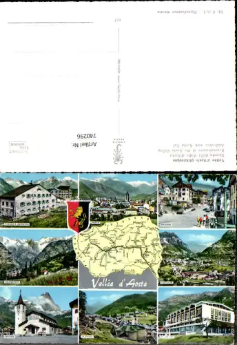 740296 Lagekarte Valle d Aoste Courmayeur Cervinia La Thuile Italy