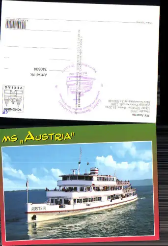 740304 Schiff Dampfer MS Austria Binnenschiff Bodensee