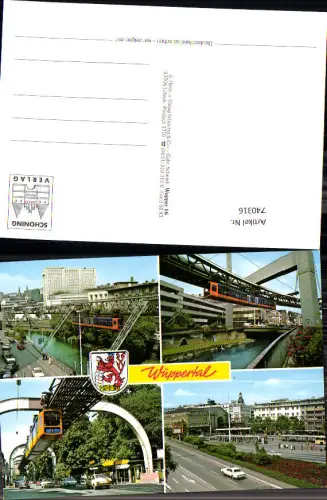 740316 Mehrbild AK Wuppertal Schwebebahn Ansichten