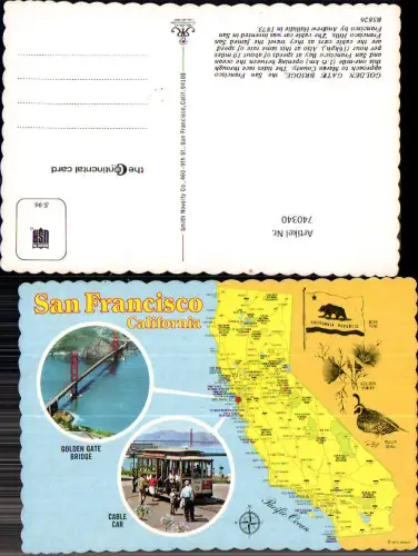 740340 Lagekarte San Franciso California USA