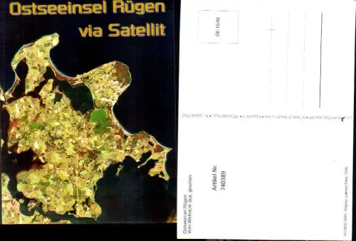 740389 Ostseeinsel Rügen vom Weltraum aus gesehen Satellitenbild