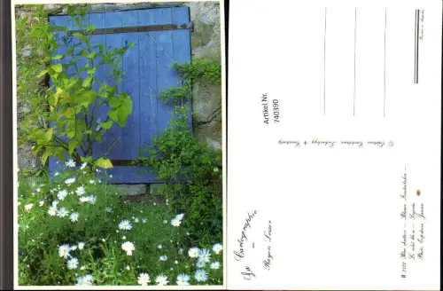 740390 Blue shutter Blauer Fensterladen Segreta Blumen
