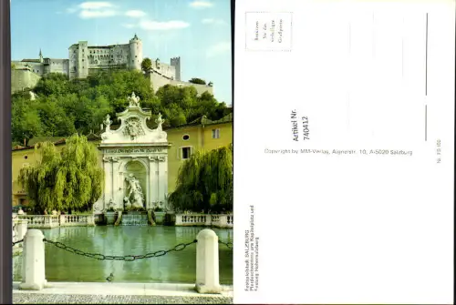 740412 Salzburg Pferdeschwemme Kapitelplatz u. Festung Hohensalzburg
