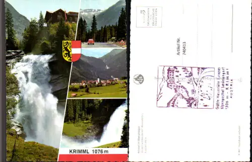 740413 Mehrbild AK Krimml im Oberpinzgau Wasserfall VW Käfer