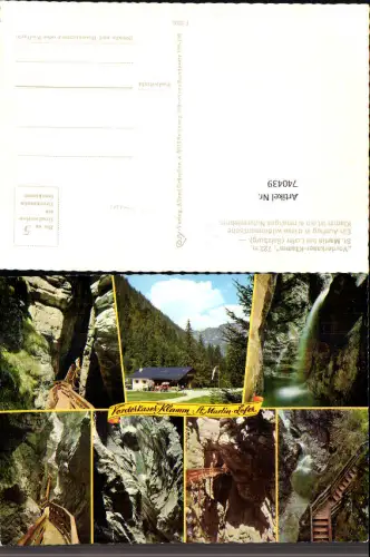 740439 Mehrbild AK St Martin b. Lofer Vorderkaser-Klamm Wasserfall