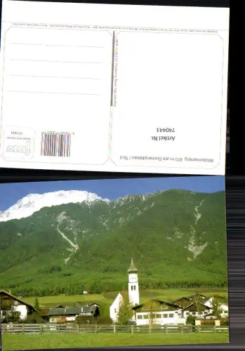 740443 Wildermieming a. Sonnenplateau Tirol Ansicht m. Kirche