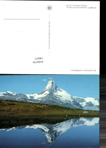 740477 Zermatt Leisee mit Matterhorn Switzerland