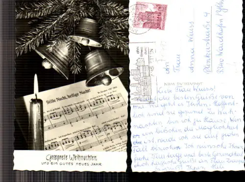 740492 Weihnachten Glocke Kerze Stille Nacht Liedtext Tannenzweig