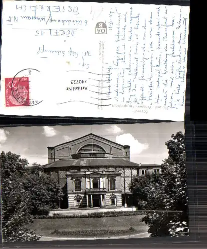 740723 Foto AK Bayreuth Richard-Wagner-Festspielhaus