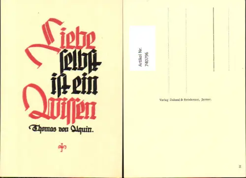 740796 Spruch AK Liebe Religion pub Dolezal u. Steinbrener Jermer 84