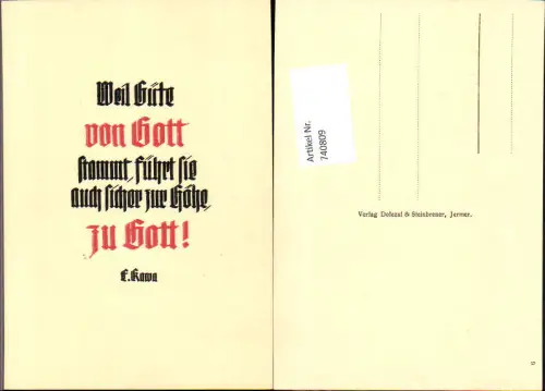 740809 Spruch AK Weil Güte von Gott pub Dolezal u. Steinbrener Jermer 6