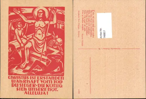 740817 Spruch AK Christus ist erstanden pub Caritasverlag Freiburg i. Breisgau 0/0232