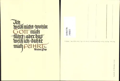 740821 Spruch AK Ich weiß nicht pub Kath. Schriftenmission Linz Nr. 1683 a