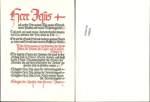 740834 Spruch AK Herr Jesus Religion