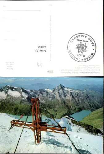 740855 Gr. Wiesbachhorn Gipfelkreuz Wasserfall- Mooserboden Kitzsteinhorn Fusch a. d. Großglocknerstraße