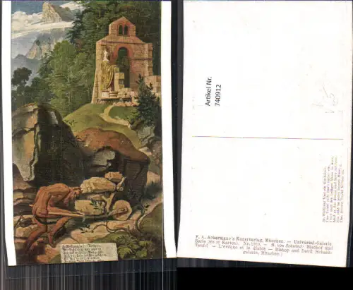 740912 Künstler AK M. von Schwind Bischof u. Teufel pub F. A. Ackermann 268/2769
