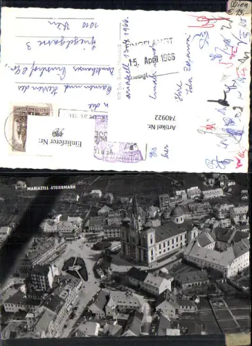 740922 Fliegeraufnahme Mariazell Maria Zell Ansicht 1966