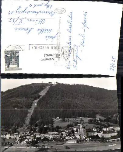 740927 Foto AK Mariazell Maria Zell mit Bürgeralpe
