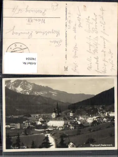 740934 Foto AK Mariazell Maria Zell Ansicht m. Ötscher