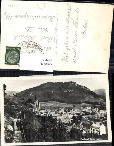 740935 Foto AK Mariazell Maria Zell Ansicht m. Weg Wanderweg