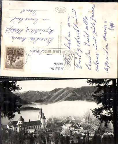 740947 Foto AK Mariazell Maria Zell geg. Hochschwab Nebelmeer