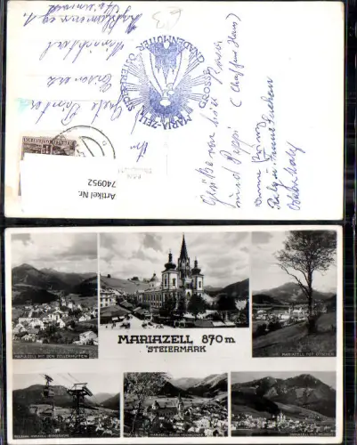 740952 Mehrbild AK Mariazell Maria Zell m. Zellerhütten Bürgeralpe Seilbahn Ötscher