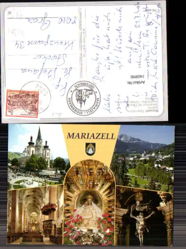 740990 Mehrbild AK Mariazell Maria Zell Basilika Ortsansicht m. Ötscher Gnadenaltar