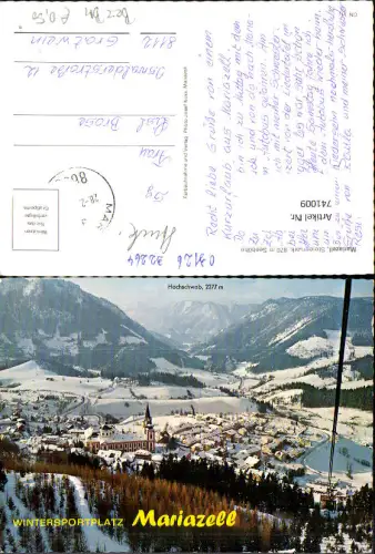 741009 Mariazell Maria Zell im Winter mit Hochschwab