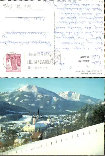 741026 Mariazell Maria Zell mit Gemeindealpe u. Ötscher im Winter