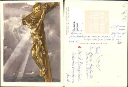 741047 Künstler AK Prof. A. Janesch Mariazell Maria Zell Großer Kruzifixus a. d. Bürgeralpe