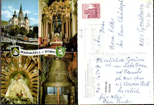 741059 Mehrbild AK Mariazell Maria Zell Basilika Hochaltar Gnadenmutter Christ Königsglocke Glocke