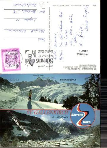 741065 Mehrbild AK St Gallenkirch im Montafon Schwarzköpfle Wintersport Garfrescha-Bahn